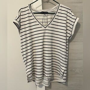 Striped V-Neck Women's Top